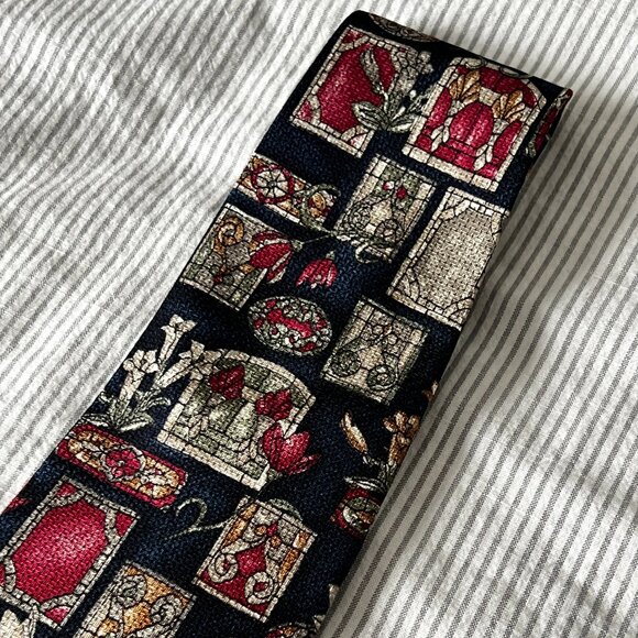 Christian Dior Vintage Royal Neck Tie 100% Silk - Picture 3 of 8